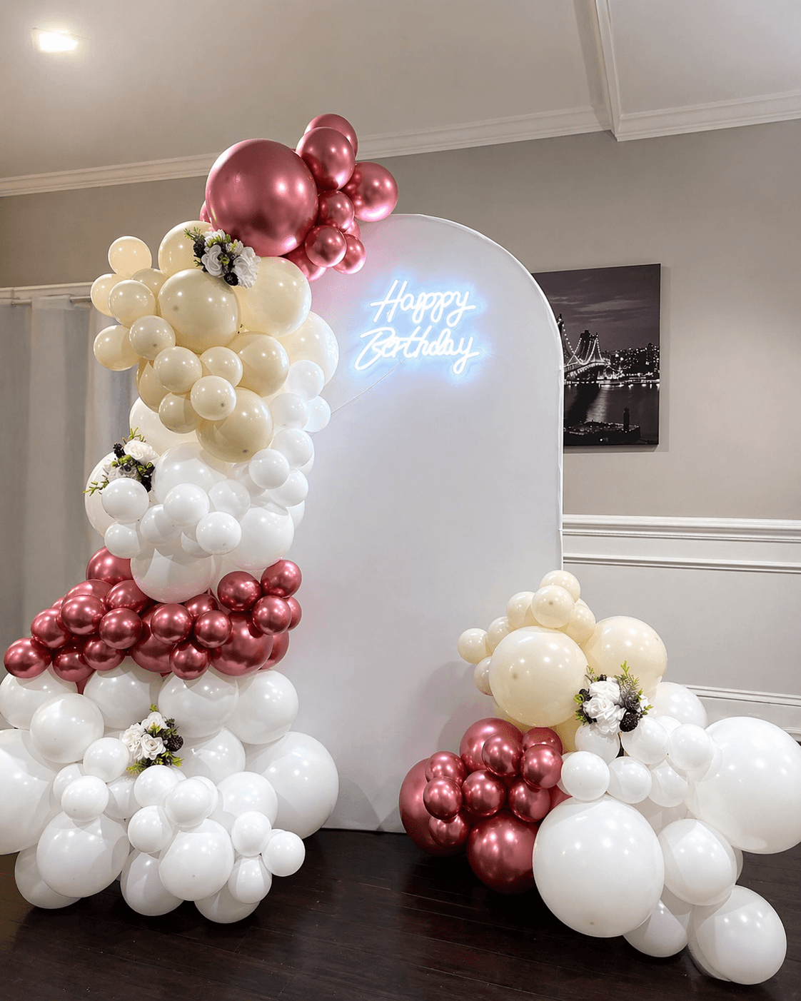 Elegant balloon backdrop